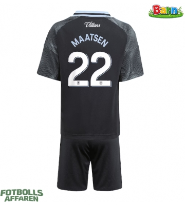 Aston Villa Ian Maatsen #22 Bortaställ Barn 2025-26 Kortärmad (+ Korta byxor)
